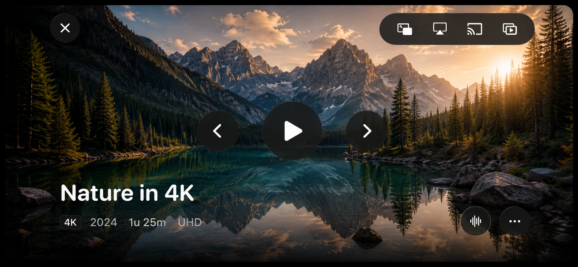Player · PiP · AirPlay · Chromecast